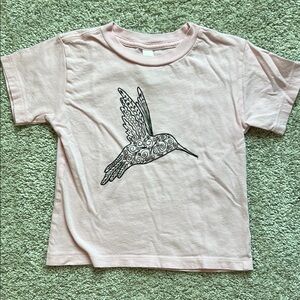 Bella Canvas Pink Short Sleeve Tee with Hummingbird Design